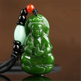 Hand-carved Guanyin Jade Pendant Boutique Jewelry Men Women Necklace
