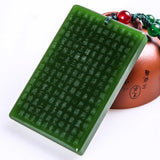 Hand-carved Heart Sutra Jade Pendant Jewelry Gift
