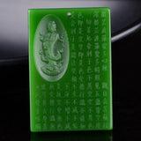Hand-carved Heart Sutra Jade Pendant Jewelry Gift