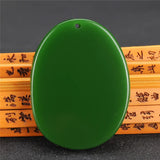 Natural Green Hand-carved Jade Buddha Pendant Necklace
