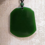 Natural Green Hand-carved Jade Landscape Pendant Jewelry Gift