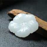Hand-carved Peony Flower Jade Pendant - Boutique Green Jewelry Necklace