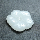Hand-carved Peony Flower Jade Pendant - Boutique Green Jewelry Necklace