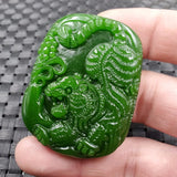 Green Tiger Jade Pendant Zodiac Necklace