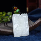 Natural Green Hand-carved Tiger Jade Pendant Zodiac Tiger Necklace