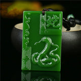 Zodiac Snake Jade Pendant Boutique Jewelry Men Women Necklace Gift