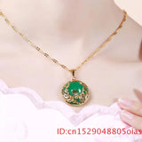 Green Hetian Jade Pendant Dragon Phoenix Necklace 925 Silver Chinese Jadeite Amu