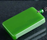 Green Horse Jade Statue Necklace Hand-Carved Women Charm Pendants Men Jewelry