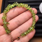 Natural Green Peridot Bracelet for Women Adjustable Yoga Charm Jewelry
