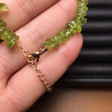 Natural Green Peridot Bracelet for Women Adjustable Yoga Charm Jewelry