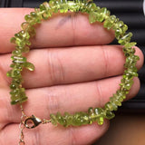 Natural Green Peridot Bracelet for Women Adjustable Yoga Charm Jewelry