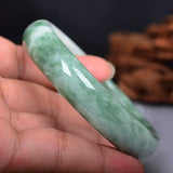 Natural Green Jade Bangle Bracelet Charm Jewellery Hand-Carved Lucky Amulet