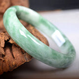Natural Green Jade Bangle Bracelet Charm Jewellery Hand-Carved Lucky Amulet