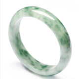 Natural Green Jade Bangle Bracelet Charm Jewellery Hand-Carved Lucky Amulet