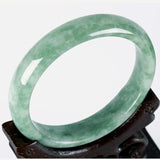 Green Jade Bangle Bracelet Hand-Carved Charm Jewelry for Men Women
