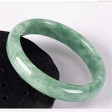 Green Jade Bangle Bracelet Hand-Carved Charm Jewelry for Men Women