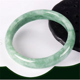Green Jade Bangle Bracelet Hand-Carved Charm Jewelry for Men Women