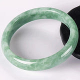 Green Jade Bangle Bracelet Hand-Carved Charm Jewelry for Men Women