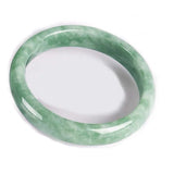 Green Jade Bangle Bracelet Hand-Carved Charm Jewelry for Men Women