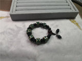 Green Jade Bangle Bracelet 925 Silver Jewelry Women Accessories