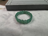 Green Jade Bangle Bracelet Silver 925 Jewelry Classic Joyeria Plata