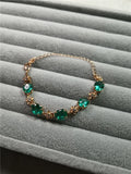 Green Jade Bangle Bracelet Silver 925 Jewelry Round Classic