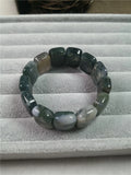 Green Jade Bangle Bracelet 925 Silver Jewelry for Women