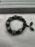 Green Jade Bangle Bracelet 925 Silver Jewelry Women Accessories