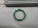 Green Jade Bangle Bracelet Silver 925 Jewelry Classic Joyeria Plata