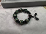 Green Jade Bangle Bracelet 925 Silver Jewelry Women Accessories