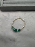 Green Jade Bangle Bracelet for Women 925 Silver Jewelry