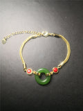 Green Jade Bangle Bracelet for Women
