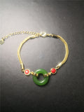 Green Jade Bangle Bracelet for Women