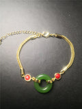 Green Jade Bangle Bracelet for Women