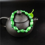 Green Jade Bead Bracelet Elastic Bangle Charm Jewellery