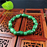 Green Jade Bead Bracelet Elastic Bangle Charm Jewellery