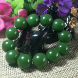 Green Jade Beads Bracelet Lucky Exorcise evil spirits Safety Auspicious Amulet