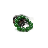 Green Jade Beads Bracelet Lucky Exorcise evil spirits Safety Auspicious Amulet