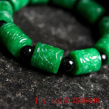 Green Jade Bracelet Money Beads DIY Gemstone Bracelet Women Bangles