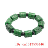 Green Jade Bracelet Money Beads DIY Gemstone Bracelet Women Bangles