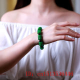 Green Jade Bracelet Money Beads DIY Gemstone Bracelet Women Bangles