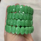 Green Jade Bracelet Natural Gemstone Bangle For Woman Man