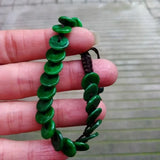 Green Jade Bracelet Women Healing Bangle Real Emerald Myanmar Jadeite
