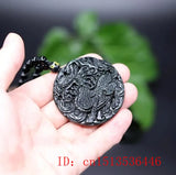 Green Jade Dragon Kylin Carved Pendant Necklace Charm