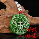 Green Jade Dragon Pendant Necklace Charm Jadeite Jewelry