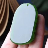 Green Jade Dragon Pendant Hand-carved Amulet Accessories