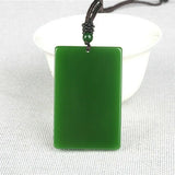 Natural Green Jade Dragon Pendant Necklace Hand Carved Charm Jadeite Jewellery