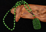 Green Jade Dragon Pendant Necklace - Hand-Carved Luck Amulet