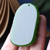 Green Jade Dragon Pendant Necklace Luck Amulet Sweater Chain
