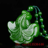 Green Jade Goldfish Pendant Necklace Charm Jewellery Accessory